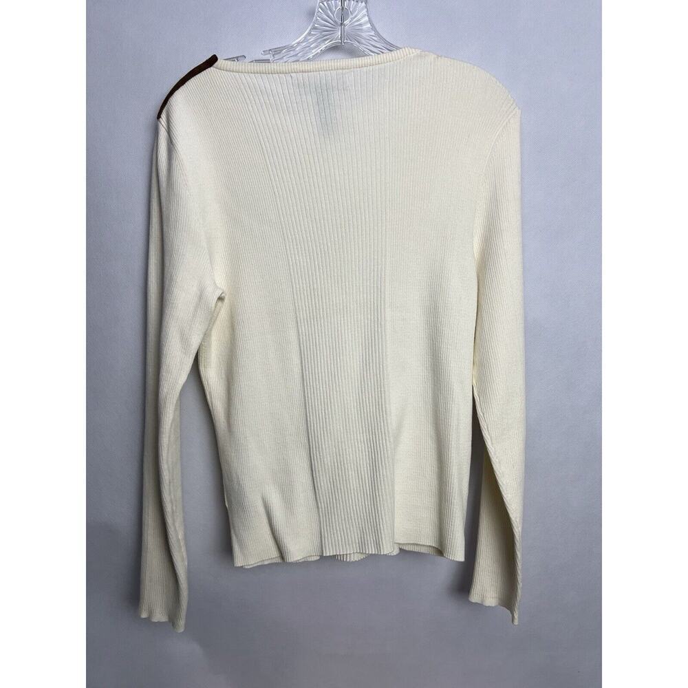 Lauren Ralph Lauren Women's Size Large Long Sleeve Cream - Picture 6 of 9